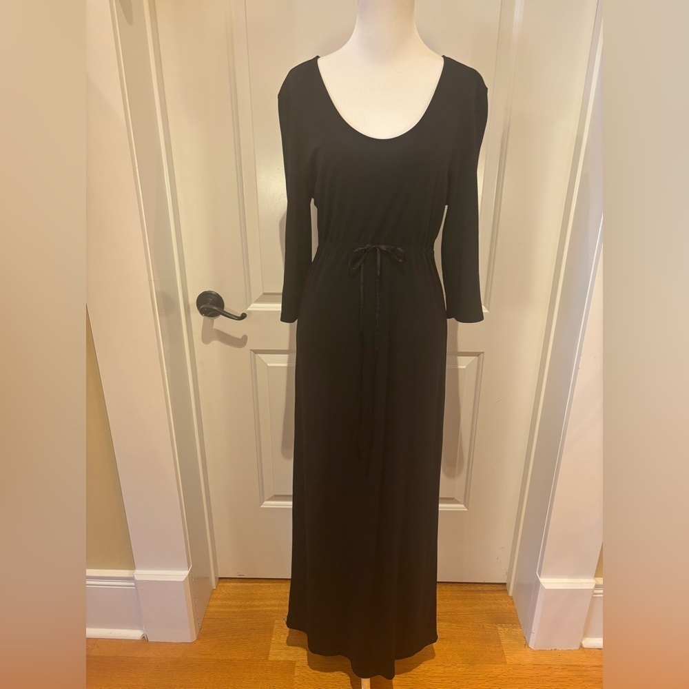 The Limited black long sleeve maxi dress size L drawstring waist